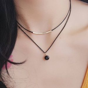 2/$15❤️Black Night Stud Chain Choker Necklace